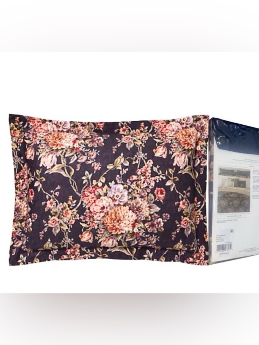 Ralph Lauren Elyse Eggplant Standard Pillow Sham Floral 20 in. x 28 in.